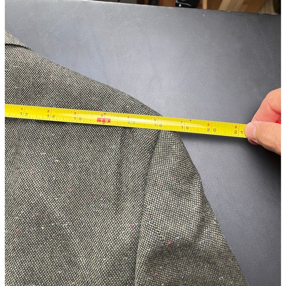 Tommy Hilfiger 38S Green Multi Specs Worsted wool Tweed 3 button Blazer - Picture 2 of 9